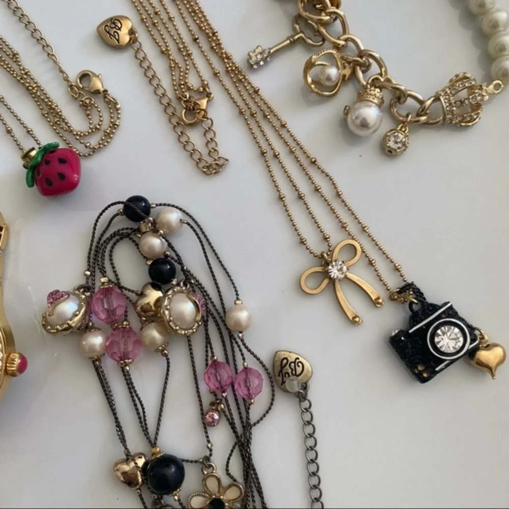 Betsey Johnson & Juicy Couture Watch Necklace Bracelet Bundle - Picture 3 of 4